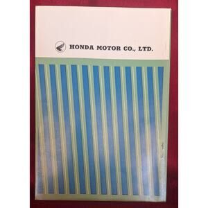 Honda dream CB72 official parts list- original from 1962- entirely in japanese